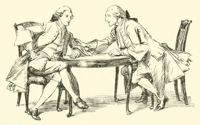 Gesprek (gravure) door Hugh Thomson