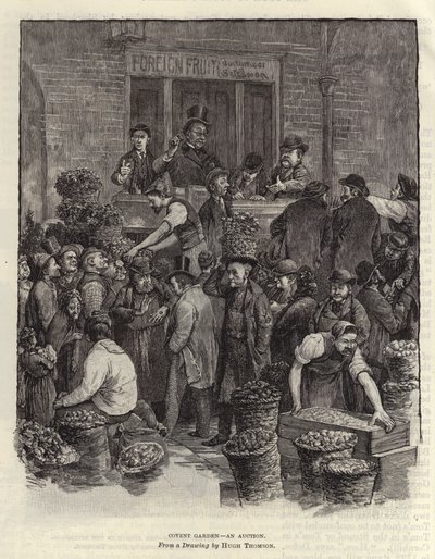 Covent Garden - een veiling door Hugh Thomson