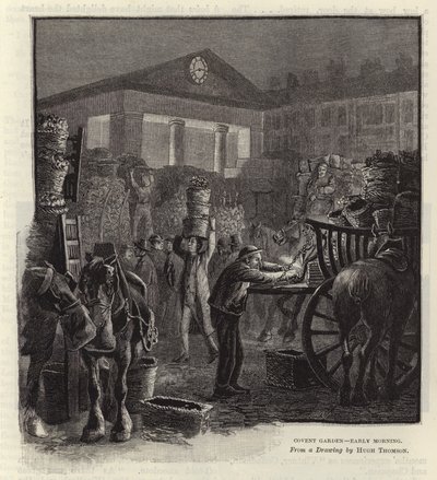 Covent Garden - vroege ochtend door Hugh Thomson