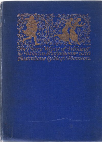 Vooromslag ontwerp, illustratie uit The Merry Wives of Windsor, 1910 door Hugh Thomson