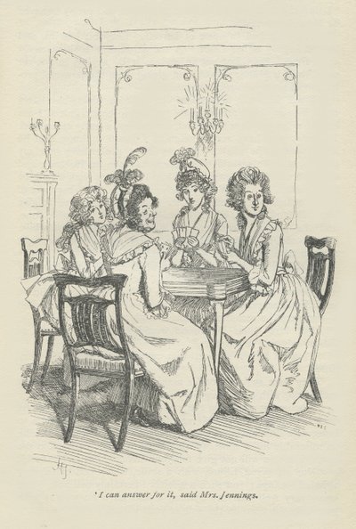 Ik kan ervoor instaan, zei mevrouw Jennings, 1896 door Hugh Thomson