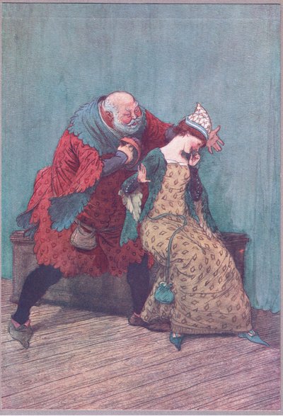 Ik kan niet liegen, en ze zeggen dat je dit en dat bent zoals veel van deze lispelende meidoornknoppen, illustratie uit The Merry Wives of Windsor, 1910 door Hugh Thomson