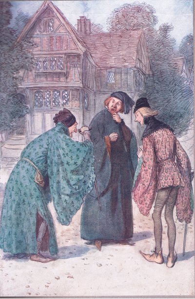 "Als hij twintig Sir John Falstaffs was, zou hij Robert Shallow Esquire niet misbruiken!", illustratie uit 