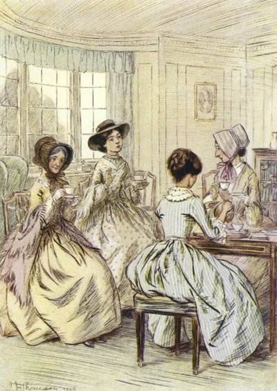 Illustratie voor Amos Barton door Hugh Thomson