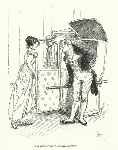 Illustratie voor Northanger Abbey door Jane Austen door Hugh Thomson