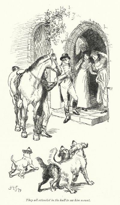 Illustratie voor Northanger Abbey door Jane Austen door Hugh Thomson