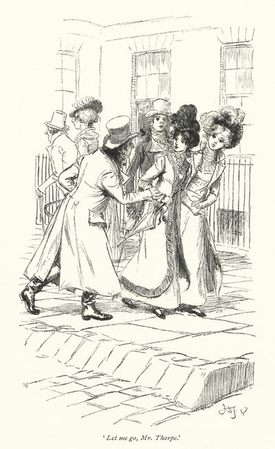 Illustratie voor Northanger Abbey door Jane Austen door Hugh Thomson