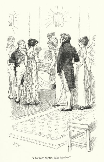 Illustratie voor Northanger Abbey door Jane Austen door Hugh Thomson