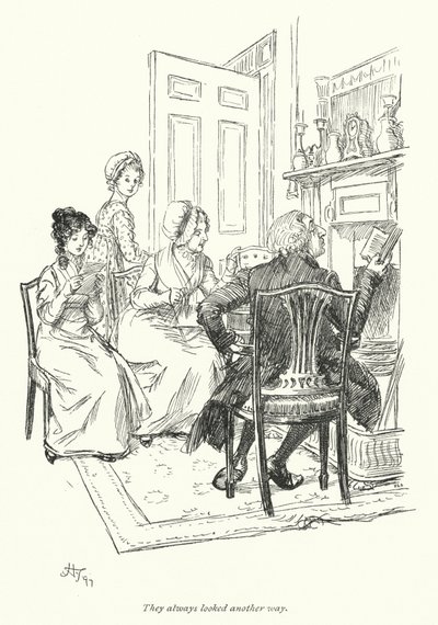 Illustratie voor Northanger Abbey door Jane Austen door Hugh Thomson