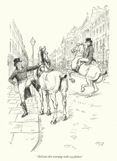 Illustratie voor Northanger Abbey door Jane Austen door Hugh Thomson