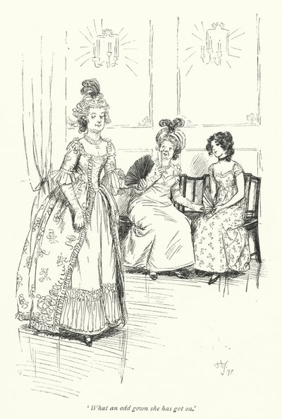 Illustratie voor Northanger Abbey door Jane Austen door Hugh Thomson