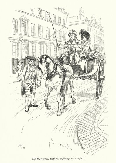Illustratie voor Northanger Abbey door Jane Austen door Hugh Thomson