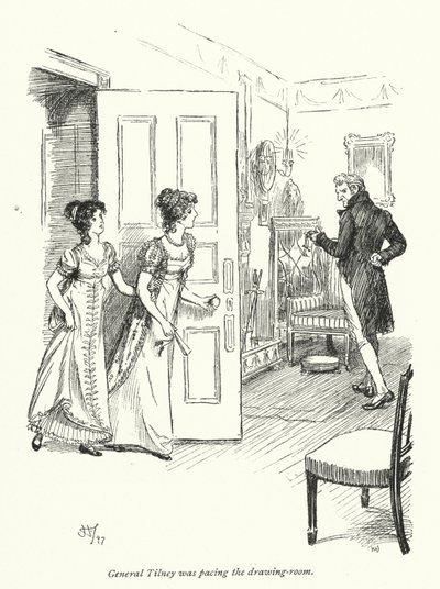 Illustratie voor Northanger Abbey door Jane Austen door Hugh Thomson