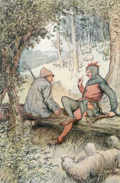 Illustratie voor Shakespeares Zoals het u bevalt door Hugh Thomson