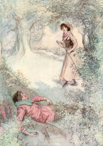 Illustratie voor Shakespeares Zoals het u bevalt door Hugh Thomson