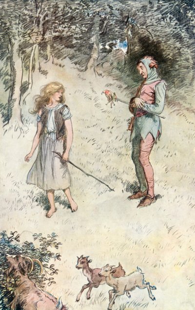 Illustratie voor Shakespeares Zoals het u bevalt door Hugh Thomson