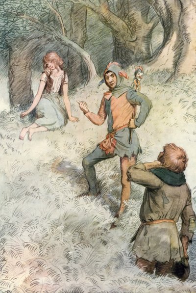 Illustratie voor Shakespeares Zoals het u bevalt door Hugh Thomson