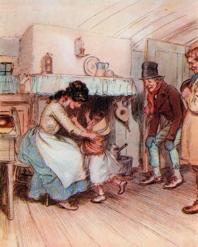 Illustratie voor The Chimes door Charles Dickens door Hugh Thomson