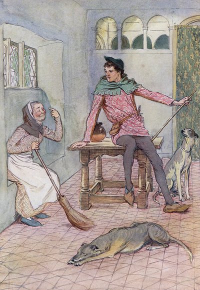 Illustratie voor The Merry Wives of Windsor door Hugh Thomson