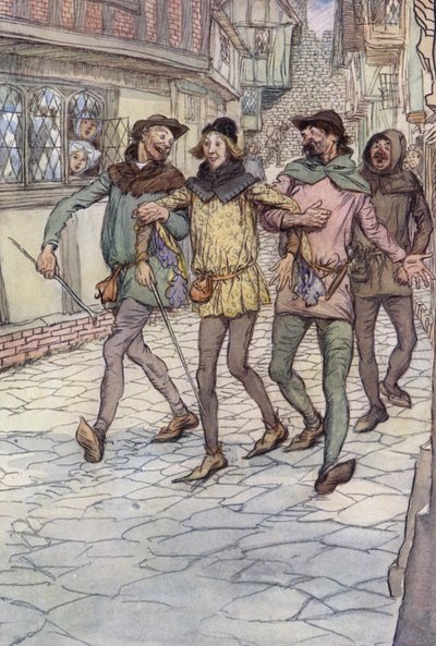 Illustratie voor The Merry Wives of Windsor door Hugh Thomson