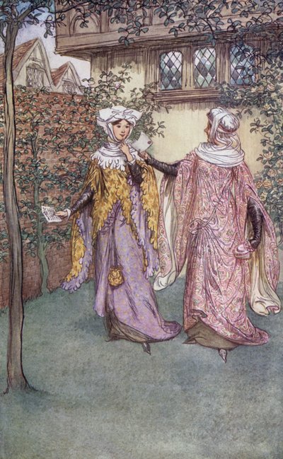 Illustratie voor The Merry Wives of Windsor door Hugh Thomson