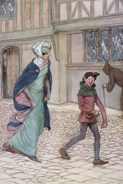 Illustratie voor The Merry Wives of Windsor door Hugh Thomson