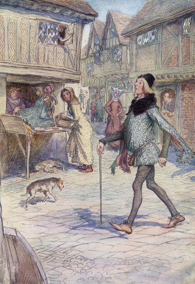 Illustratie voor The Merry Wives of Windsor door Hugh Thomson