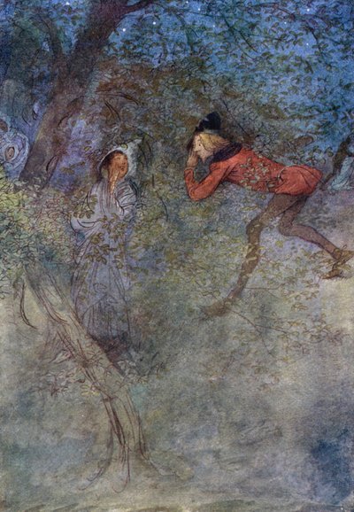 Illustratie voor De Vrolijke Vrouwen van Windsor door Hugh Thomson