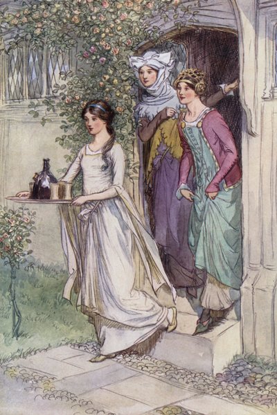 Illustratie voor De Vrolijke Vrouwtjes van Windsor door Hugh Thomson