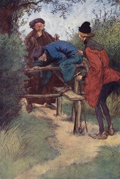 Illustratie voor De Vrolijke Vrouwtjes van Windsor door Hugh Thomson
