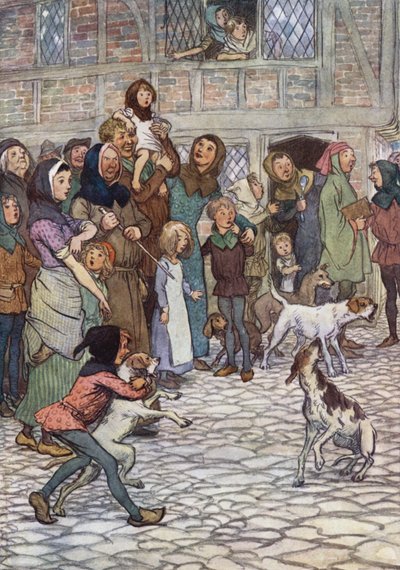 Illustratie voor The Merry Wives of Windsor door Hugh Thomson