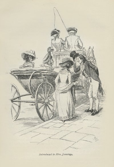 Geïntroduceerd bij mevrouw Jennings, 1896 door Hugh Thomson