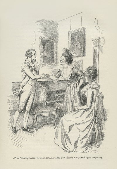 Mevrouw Jennings verzekerde hem direct dat ze geen ceremonie zou houden door Hugh Thomson