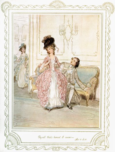 Toneelstuk van Richard Brinsley Sheridan door Hugh Thomson