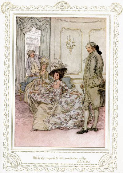 Toneelstuk van Richard Brinsley Sheridan door Hugh Thomson