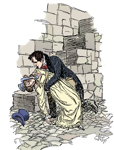 Scène uit Jane Austens Persuasion, 1897 door Hugh Thomson