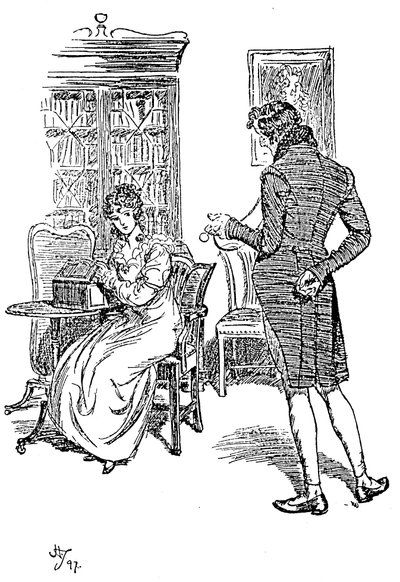 Scène uit Jane Austens Persuasion, 1897 door Hugh Thomson