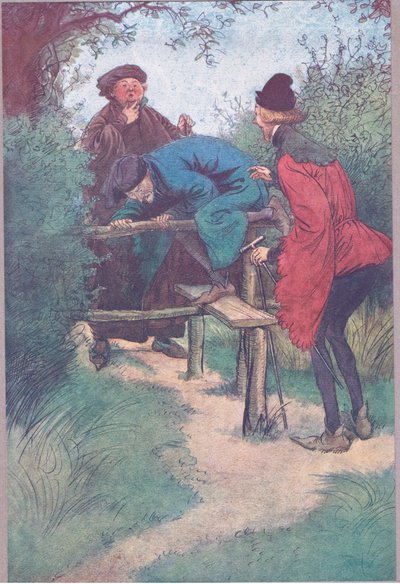 Daar komt mijn meester, Meneer Shallow en een andere heer uit Frogmore, illustratie uit The Merry Wives of Windsor, 1910 door Hugh Thomson