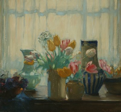 Bloemen in het raam door Hugh Wallis