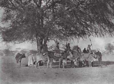 Afrika: Karavaan van os-rijders op de Witte Nijl door Hugo Adolf Bernatzik