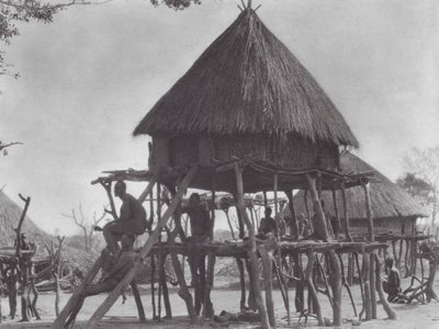 Afrika: Paalwoningen van de oostelijke Djur door Hugo Adolf Bernatzik