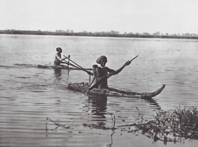 Afrika: Shilluk Vlotten door Hugo Adolf Bernatzik