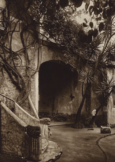 Mexico: Cuernavaca, Pittoreske hoek (z/w foto) door Hugo Brehme