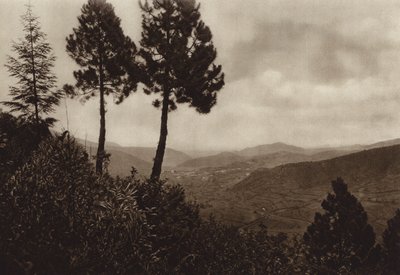 Mexico: Huixquilucan (zwart-wit foto) door Hugo Brehme