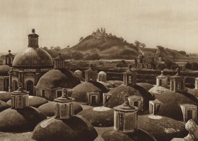 Mexico: Piramide de Cholula (z/w foto) door Hugo Brehme