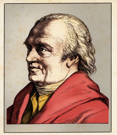 Frederick William Herschel (15 november 1738-25 augustus 1822) (gravure) door Hugo Bürkner