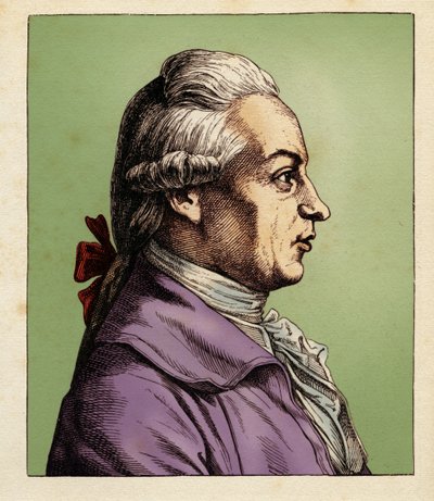 Johann Wilhelm von Archenholz (3 september 1741-28 februari 1812) 1854 (gravure) door Hugo Bürkner
