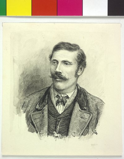 Abdijtekening in zwart Type van een Duitse von Karinthië door Hugo Charlemont