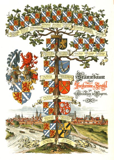 Strohl Heraldic Tree door Hugo Gerard Strohl