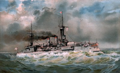 S.M. Linienschiff Brandenburg door Hugo Graf
